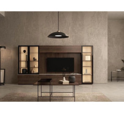 Meuble TV Armin, lumineux, 320X45X165 cm