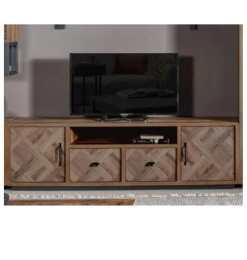 Meuble TV Hardy en bois noyer, 200X45X60 cm