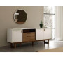 Buffet Calina en bois de noyer/blanc + Miroir , 210X46X79 cm, Dakar