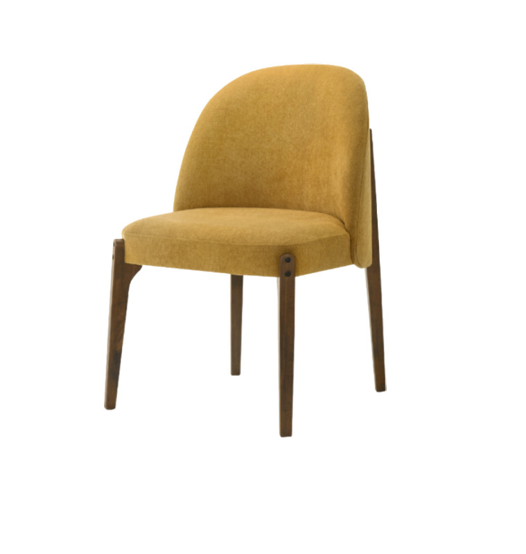Chaise de salle à manger moderne en tissu jaune, 87X57X56 cm | 113 500 CFA | à Dakar