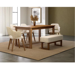 Table à manger Calina en bois noyer, 220X110X75 cm | 280 000 CFA | à Dakar