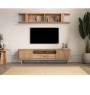 Meuble TV Soffice + étagère en bois naturel, 188X49X59 / 188X35X33 cm | 515 000 CFA | à Dakar