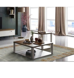 Table à café Lydia walnut et blanc, 90X90X35 cm | 85 000 CFA | à Dakar