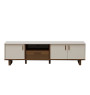 Meuble TV Calina en bois noyer/blanc, 194X46X100 cm | 215 000 CFA | à Dakar