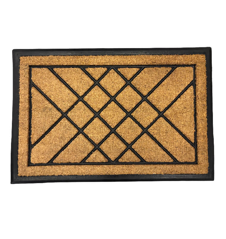 Paillasson géométrique 60x90 cm en fibres de coco naturel et caoutchouc | Paillassons , Dakar, Sénégal