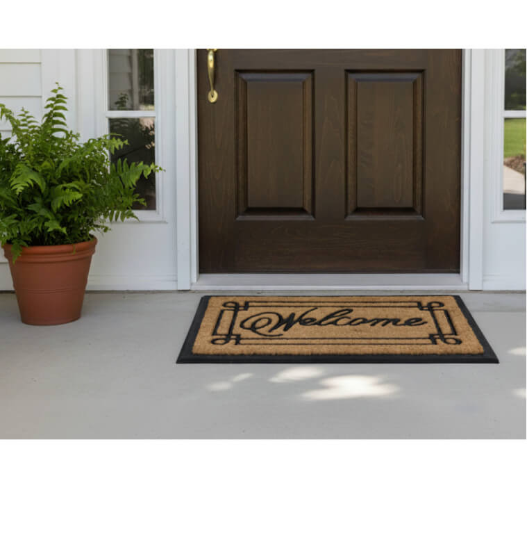 Paillasson "Welcome" 45x75 cm en fibres de coco naturel et caoutchouc | Paillassons , Dakar, Sénégal