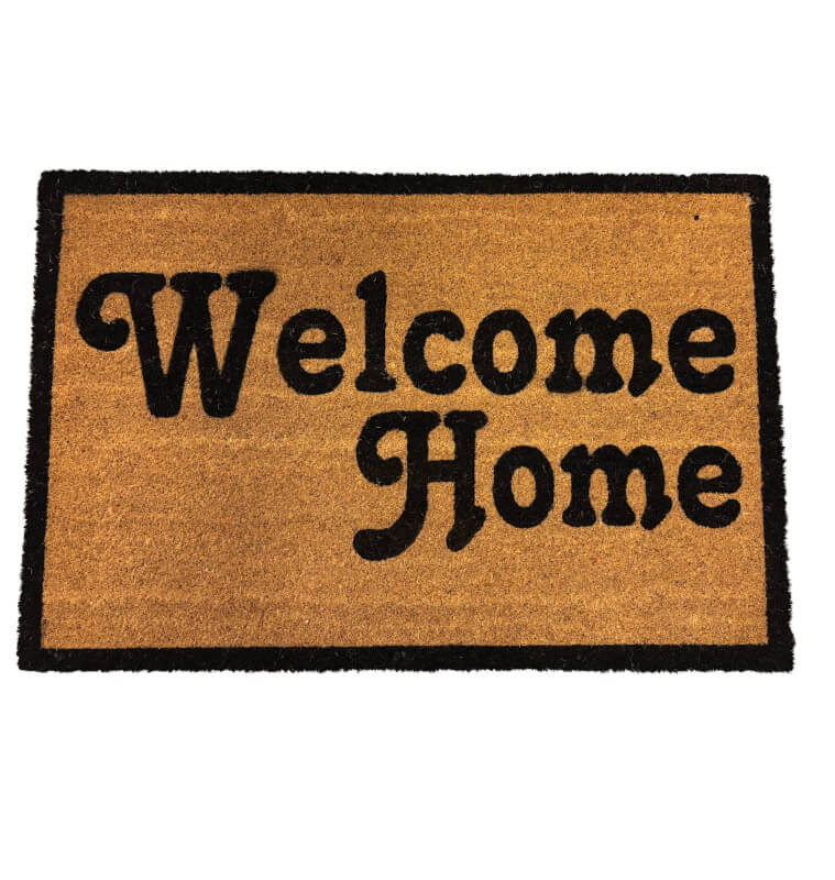 Paillasson "Welcome Home" 60x90 cm en fibres de coco naturel noir | Paillassons , Dakar, Sénégal