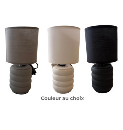 Lampe de chevet en céramique avec abat-jour, douille E14, 13x13x27 cm | Lampes de table, lampes de chevet , Dakar, Sénégal