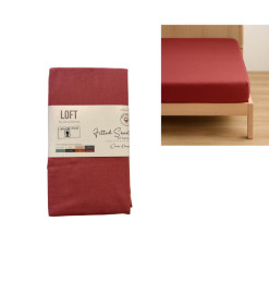 Drap housse 140x190 cm, brick, 100% coton 57 Fils | Linge de lit , Dakar, Sénégal