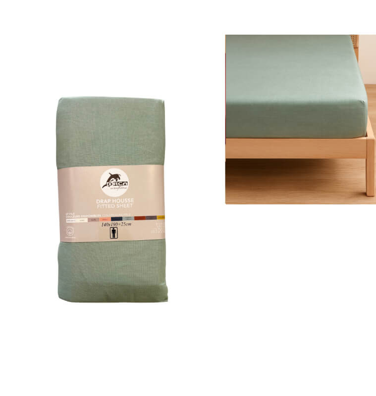 Drap housse 140x190 cm, vert forêt, 100% coton 57 Fils | Linge de lit , Dakar, Sénégal