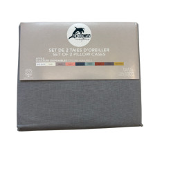Taie d’oreiller 60x60 cm, gris clair,100% coton 57 fils - Lot de 2 | Linge de lit , Dakar, Sénégal
