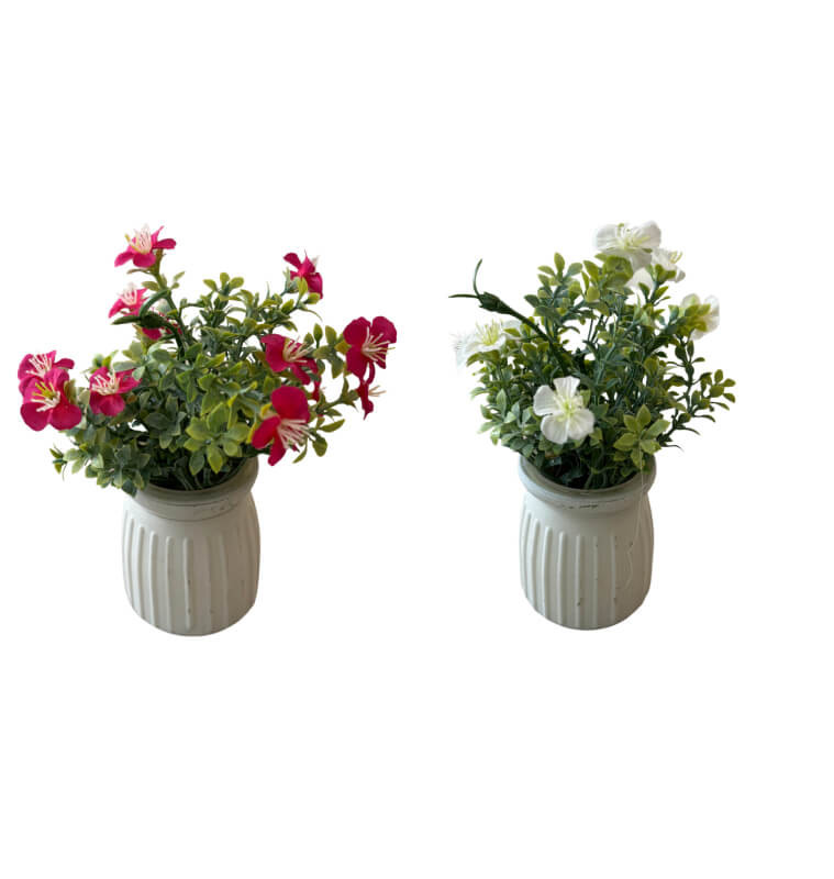 Fleur artificielle dans pot blanc, 20 cm | Pots, plantes & fleurs artificielles , Dakar, Sénégal
