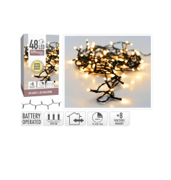 Guirlande lumineuse 48 LED blanc chaud intense, 3,5 mètres |Luminaires de Noël |2 200 CFA ,Dakar, Sénégal