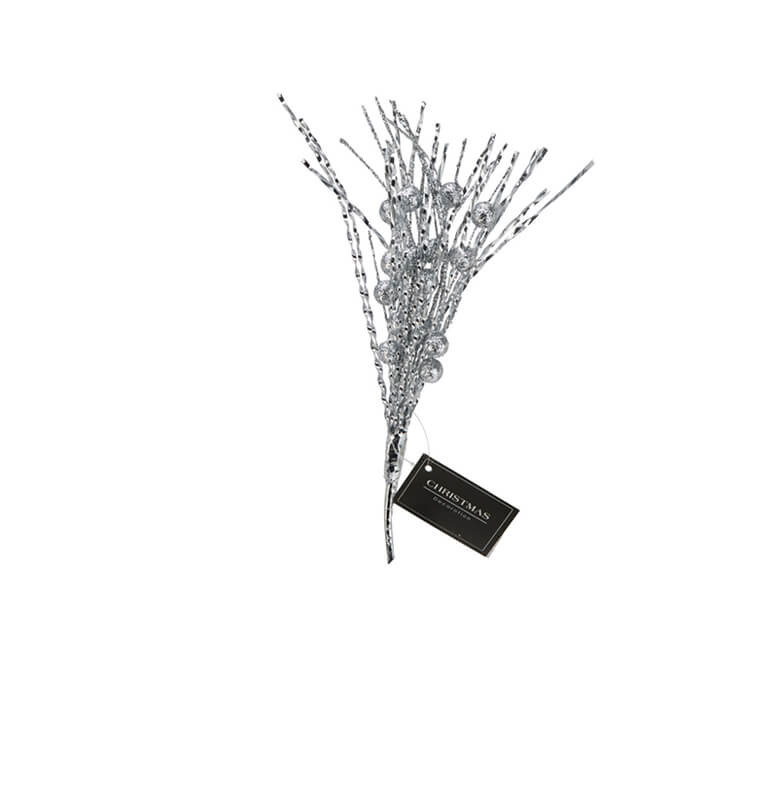 Branche décorative argentée avec baies, 23 cm |Autres accessoires Noël |1 600 CFA ,Dakar, Sénégal