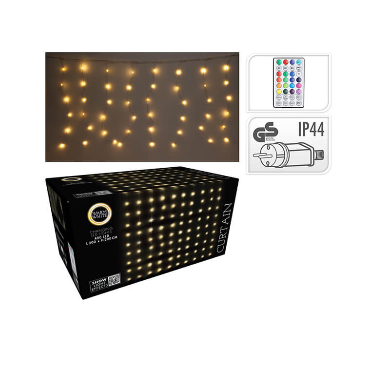 Rideau lumineux 400 LED blanc chaud, 200x200 cm |Luminaires de Noël |39 100 CFA ,Dakar, Sénégal