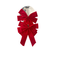 Nœud en velours rouge, 18×20 cm, Lot de 2 |Suspensions de Noël |500 CFA ,Dakar, Sénégal