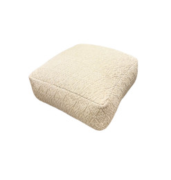 Pouf déco en coton et polyester blanc, 45×45×15 cm | Poufs, tabourets & tables , Dakar, Sénégal