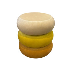 Pouf en velours beige dégradé jaune, 38×38×40 cm | Poufs, tabourets & tables , Dakar, Sénégal