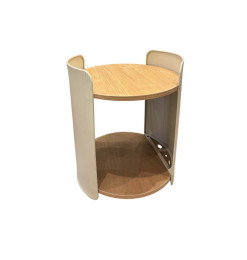 Table de coin métal beige et bois, 40×40×48 cm | Poufs, tabourets & tables , Dakar, Sénégal