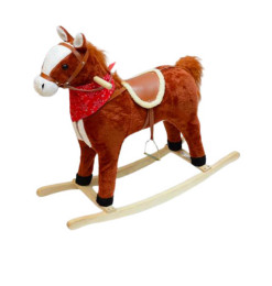 Cheval à bascule en peluche marron, 73×72×28 cm - Dès 3 ans | Porteurs, trotteurs & voitures | 37 500 CFA , dakar, Sénégal