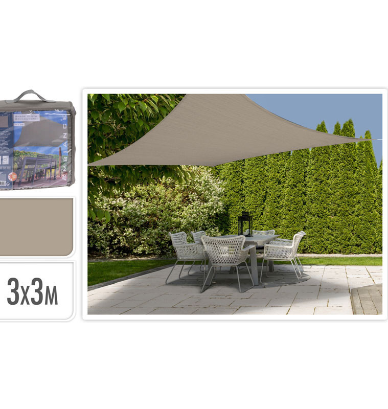 Voile d’ombrage triangulaire taupe, 3×3×3 mètres  | Parasols & voiles d'ombrage | 16 000 CFA , dakar, Sénégal