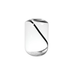 Vase en verre transparent à bande noire, 11×30 cm | Vases déco , Dakar, Sénégal