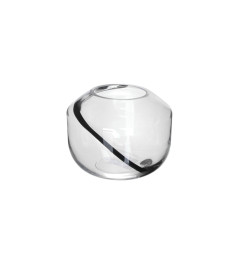 Vase en verre transparent avec bande noire, 10×14,5 cm | Vases déco , Dakar, Sénégal