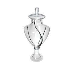 Vase sur pied en verre transparent avec bande noire, 12×55,5 cm | Vases déco , Dakar, Sénégal