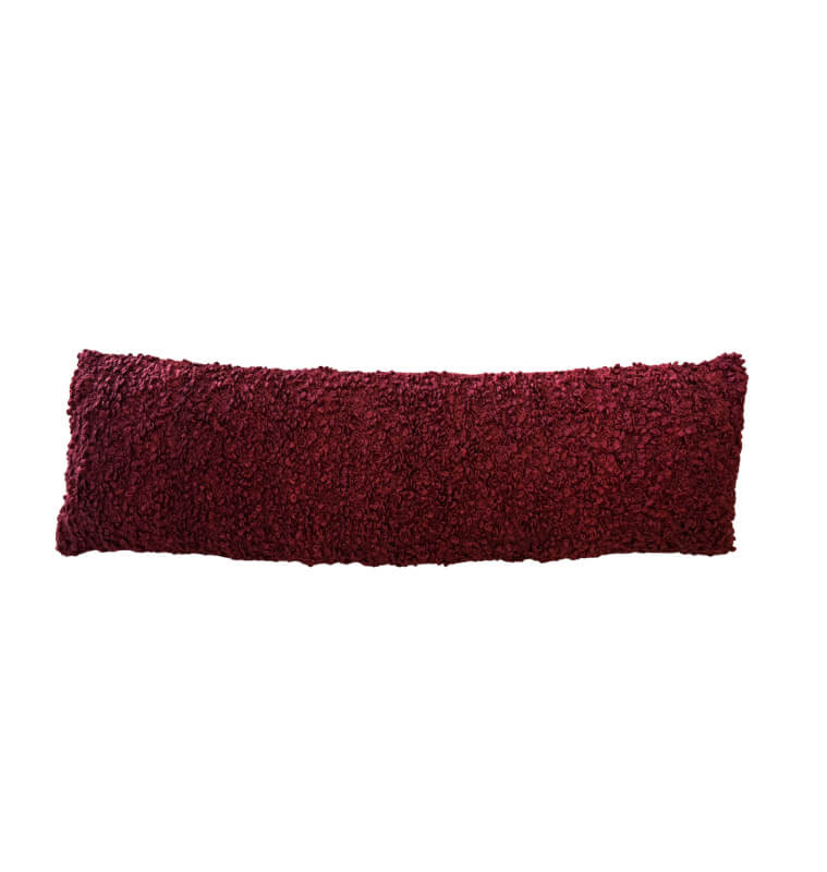 Coussin déco rectangulaire en tissu bouclé bordeaux, 30×100 cm | Coussins déco , Dakar, Sénégal