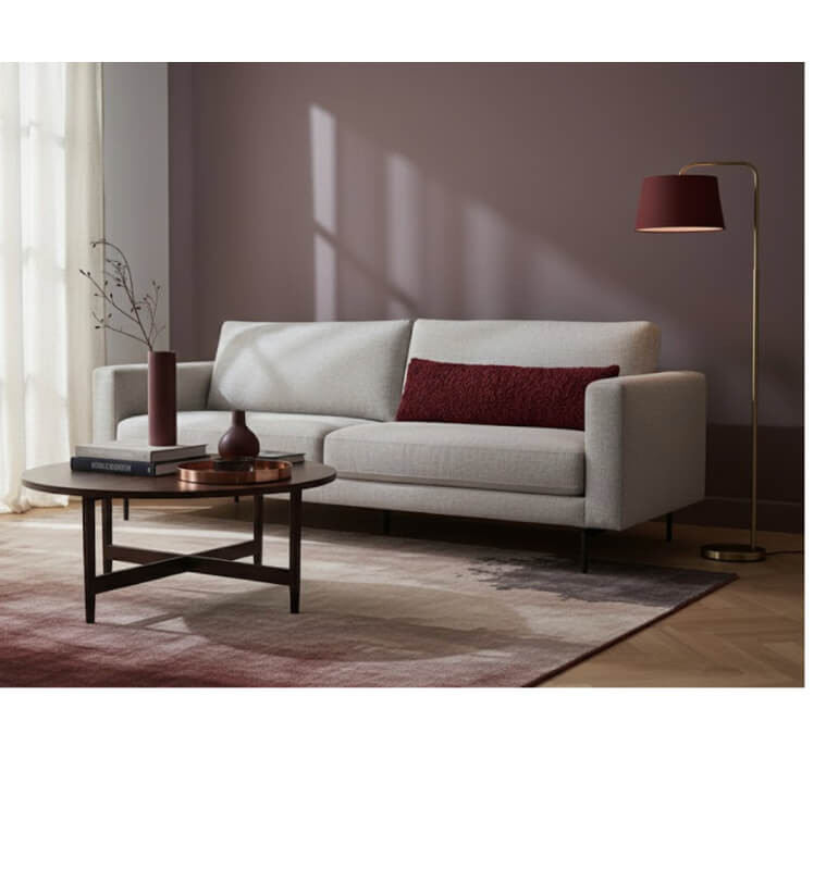 Coussin déco rectangulaire en tissu bouclé bordeaux, 30×100 cm | Coussins déco , Dakar, Sénégal