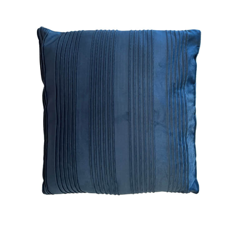 Coussin déco en velours bleu foncé strié, 45×45 cm | Coussins déco , Dakar, Sénégal