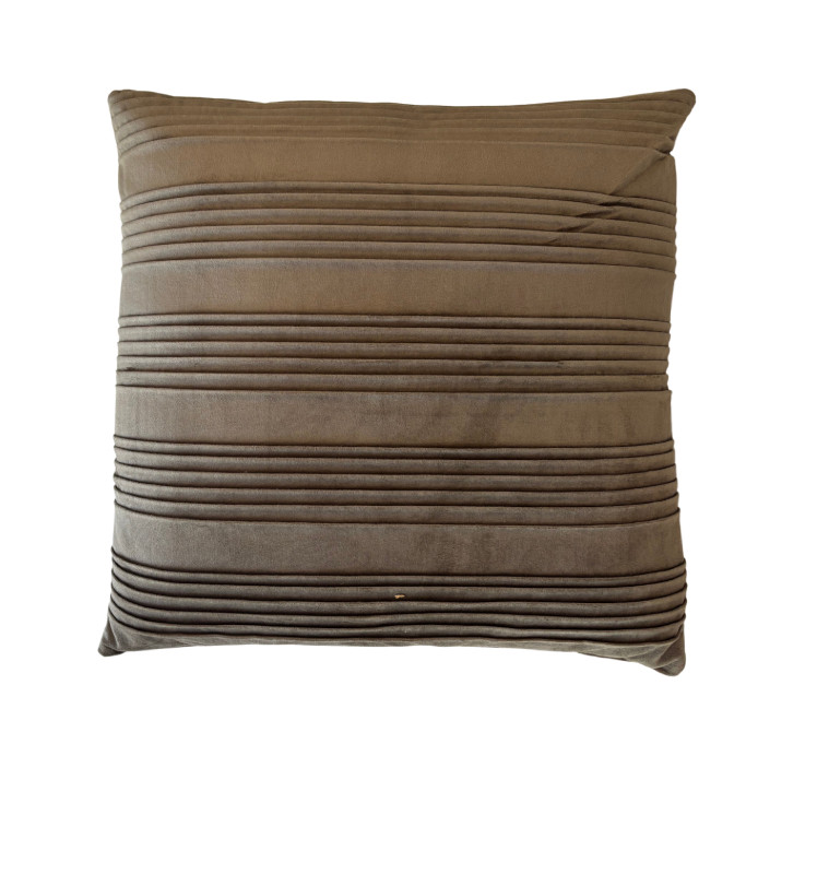 Coussin déco en velours taupe strié, 45×45 cm | Coussins déco , Dakar, Sénégal