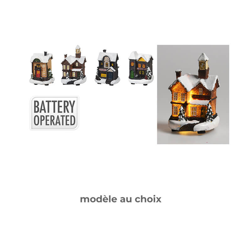 Maison décorative de Noël 9 cm avec LED  |Luminaires de Noël |2 200 CFA ,Dakar, Sénégal