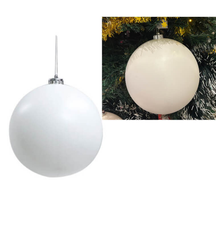 Boule de Noël blanche mate 20 cm en PVC |Boules de Noël |3 000 CFA ,Dakar, Sénégal
