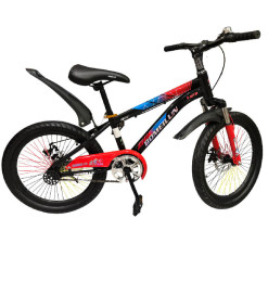 Vélo enfant gris et rouge 20 pouces avec freins avant/arrière et garde-boue - De 7 à 10 ans | Jeux sportifs | 81 000 CFA , da...