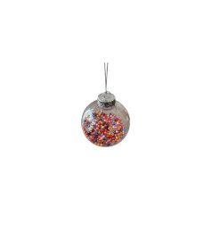 Boule de Noël transparente perles colorées 8 cm  |Boules de Noël |1 500 CFA ,Dakar, Sénégal