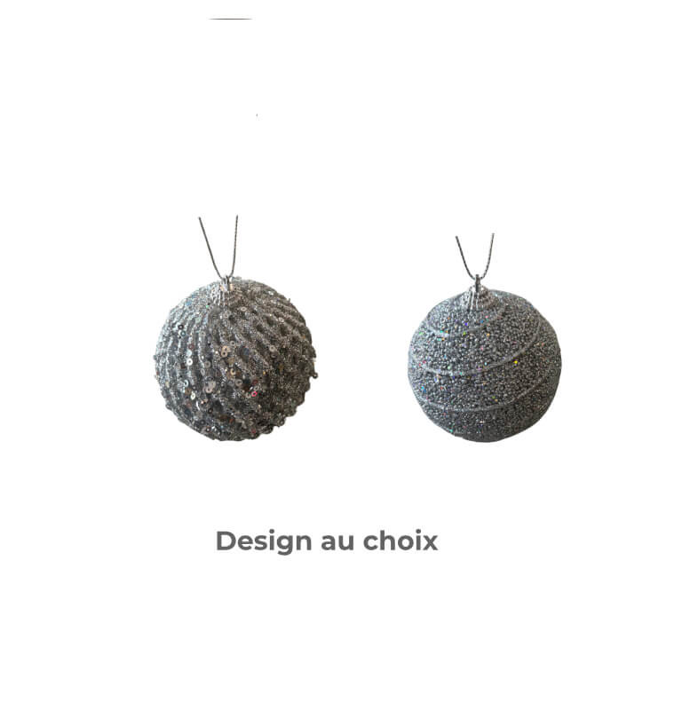 Boule de Noël en mousse argent, 8 cm |Boules de Noël |900 CFA ,Dakar, Sénégal