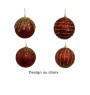 Boule de Noël en mousse rouge et or, 10 cm |Boules de Noël |1 250 CFA ,Dakar, Sénégal