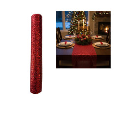 Rouleau tissu décoratif rouge à sequins, 36×270 cm |Art de la table Noël |2 350 CFA ,Dakar, Sénégal
