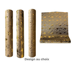 Rouleau tissu velours décoratif or à motifs, 36×270 cm |Art de la table Noël |3 000 CFA ,Dakar, Sénégal