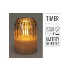 Bougie LED en verre ambré, 12,5 cm | Bougies & senteurs , Dakar, Sénégal