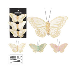 Papillon sur clip 10 cm - Lot de 3 |Suspensions de Noël |1 700 CFA ,Dakar, Sénégal