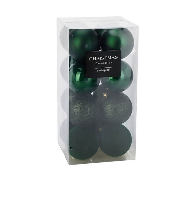 Boule de Noël verte 8 cm - Lot de 16 |Boules de Noël |8 500 CFA ,Dakar, Sénégal