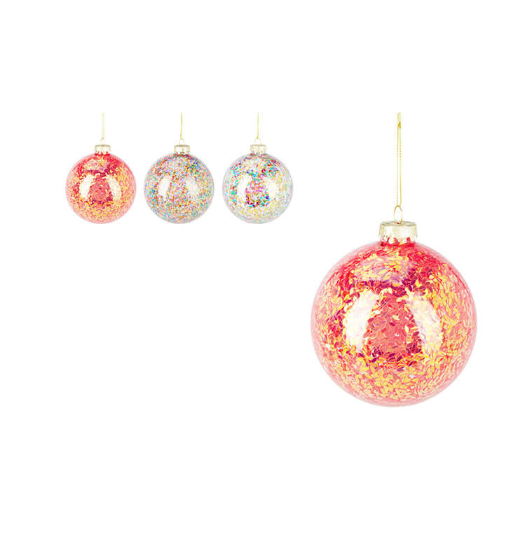 Boule de Noël confettis 10 cm |Boules de Noël |2 300 CFA ,Dakar, Sénégal