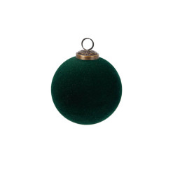 Boule de Noël 10 cm en verre avec velours vert\r\n |Boules de Noël |2 300 CFA ,Dakar, Sénégal