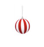 Boule de Noël 10 cm rayée rouge et blanc |Boules de Noël |1 300 CFA ,Dakar, Sénégal