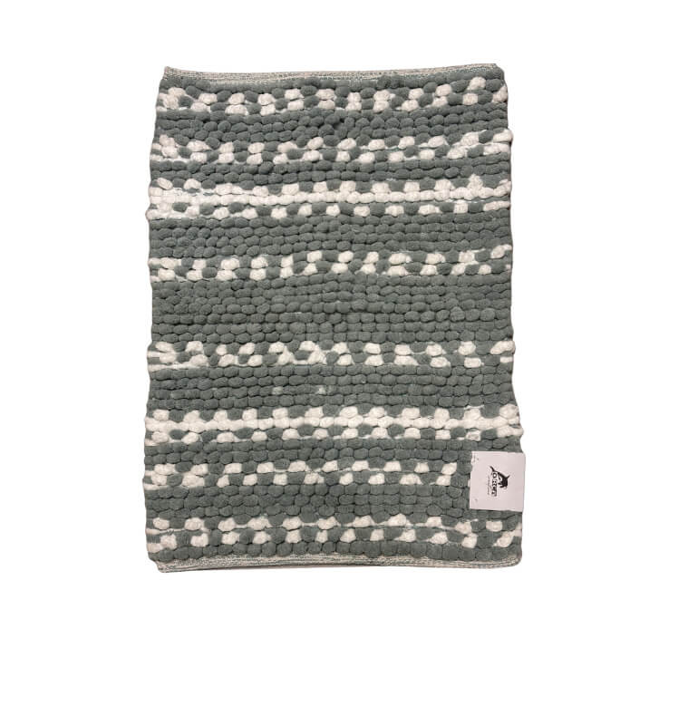 Tapis de bain 50 x 80 cm en coton vert d’eau et blanc\r\n | Tapis de bain | 5 800 CFA , dakar, Sénégal