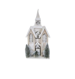 Maison déco en bois enneigé lumineux, 39 cm |Décorations à poser Noël |8 500 CFA ,Dakar, Sénégal