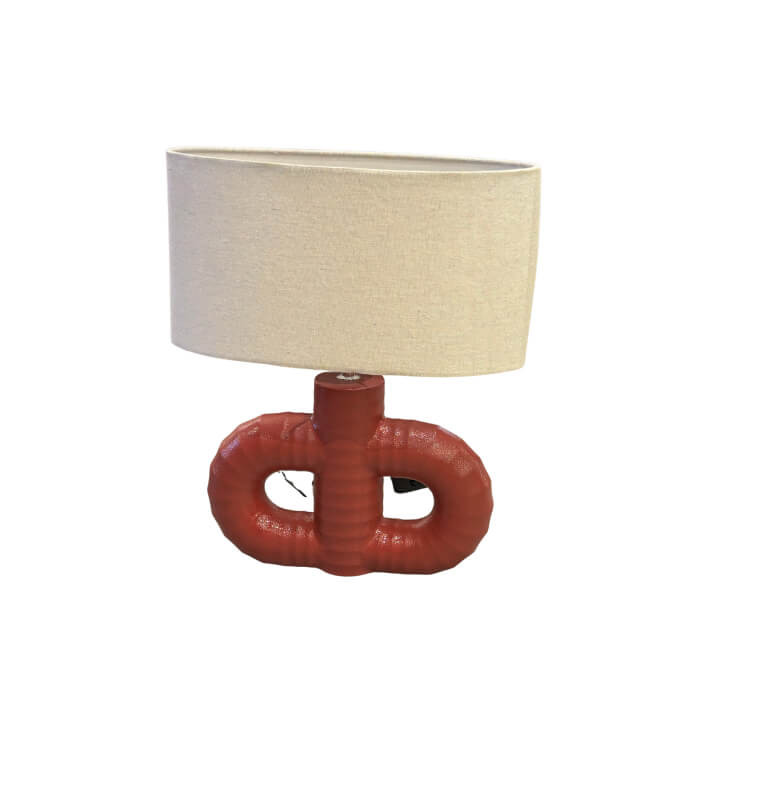 Lampe de table en céramique avec abat-jour en lin, 35x15x41,5 cm | Lampes de table, lampes de chevet , Dakar, Sénégal