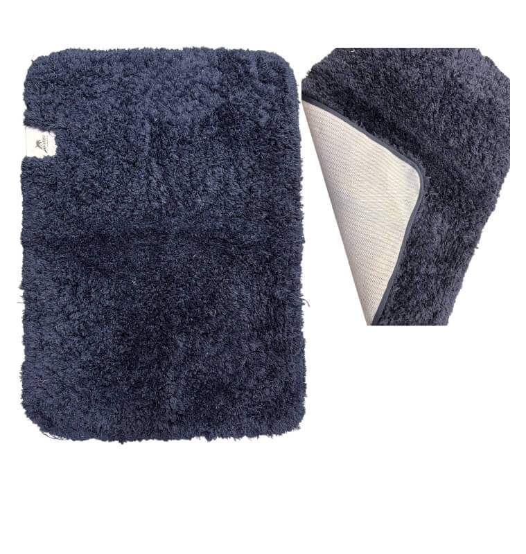 Tapis de bain 60 x 90 cm en micro polyester bleu marine | Tapis de bain | 8 100 CFA , dakar, Sénégal